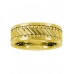 Yellow Gold IP Tungsten Carbide Gear Design Center Wedding Band - Mens Ring